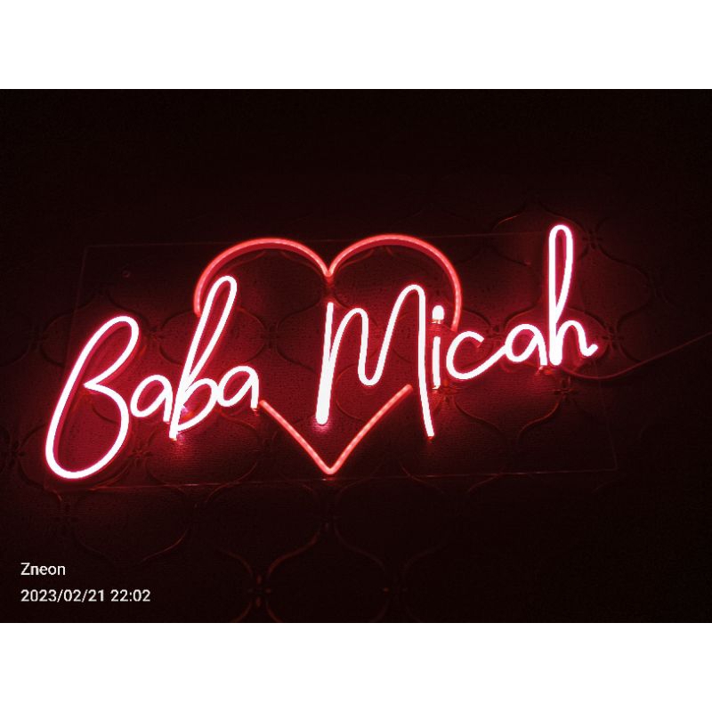 Custom Neon Sign ( Baba Micah ) Shopee Philippines