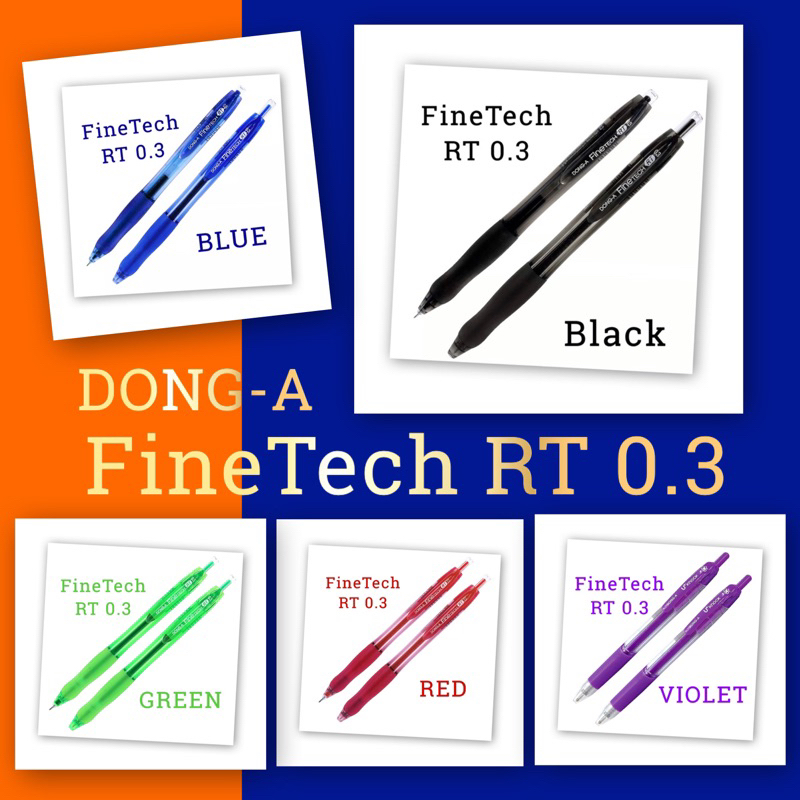 Dong-a Fine Tech RT 0.3 Retractable Gel Pen Per Piece | Shopee Philippines