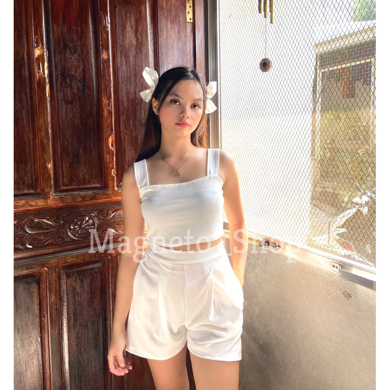 Terno Sleeveless Crop Top and Short Coordinates For Womens Shopee