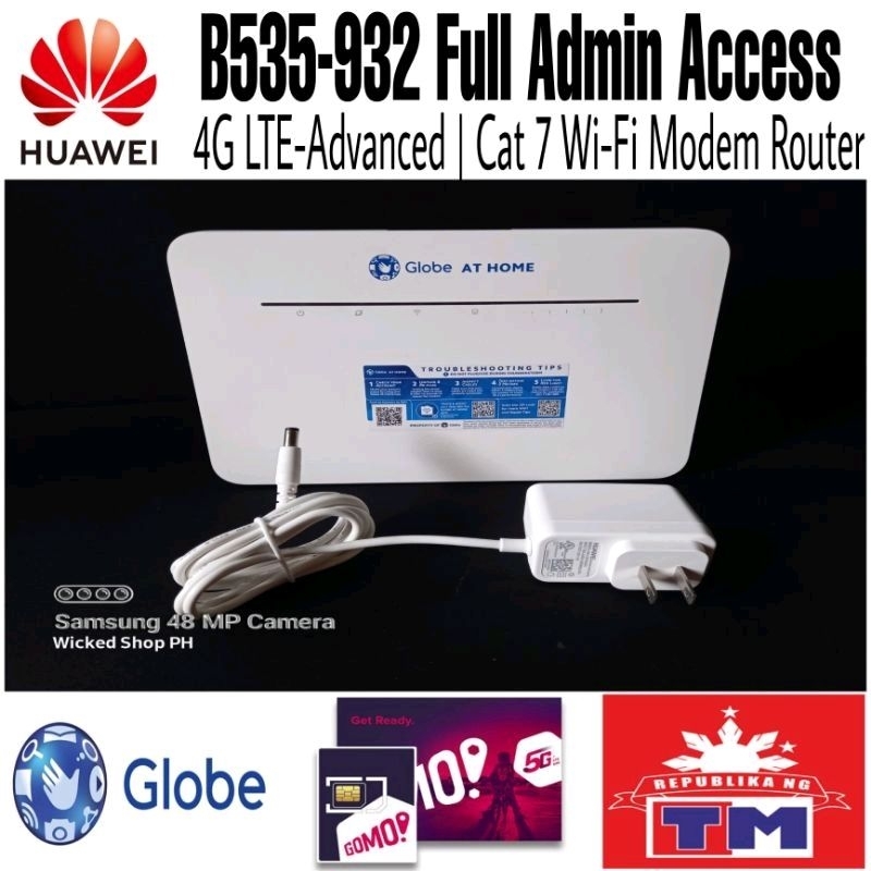 Huawei B535932 4G+/ LTEAdvanced Modem WiFi [Globe Locked With Full