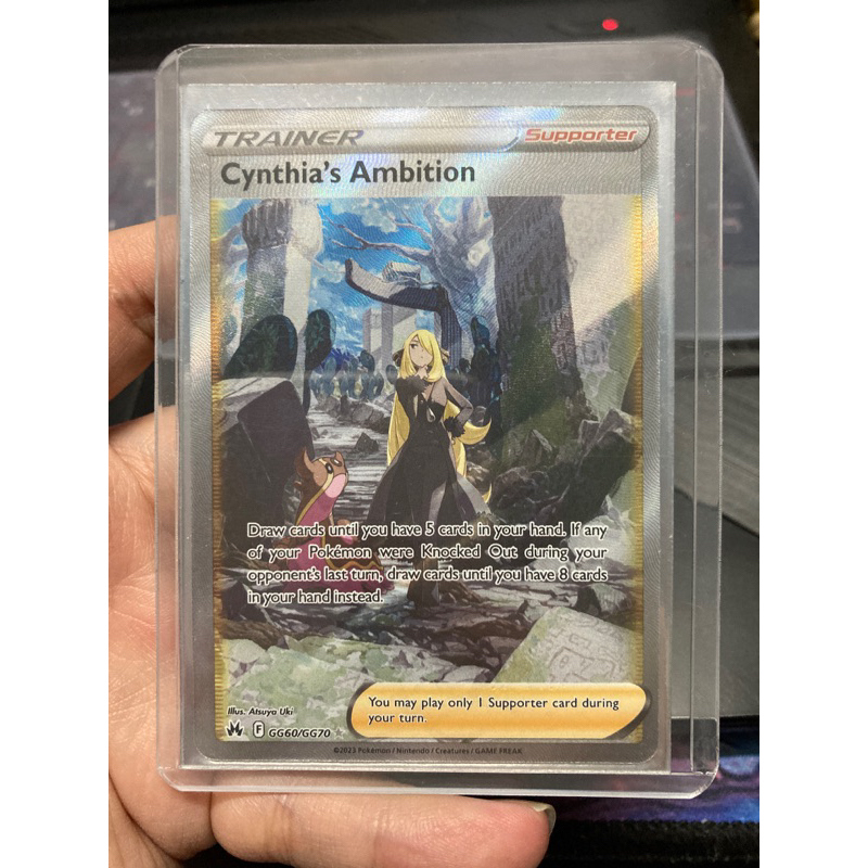 Pokemon Tcg Sword And Shield Crown Zenith Cynthias Ambition Full Art Gg60 Shopee Philippines 6991