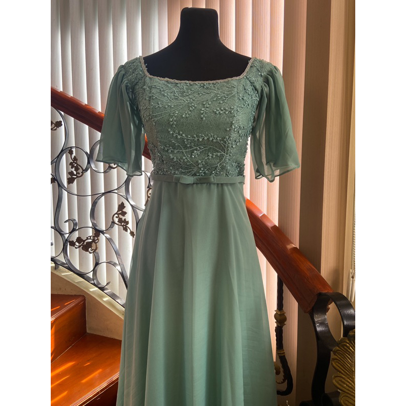 Mint green gown for principal clearance sponsors