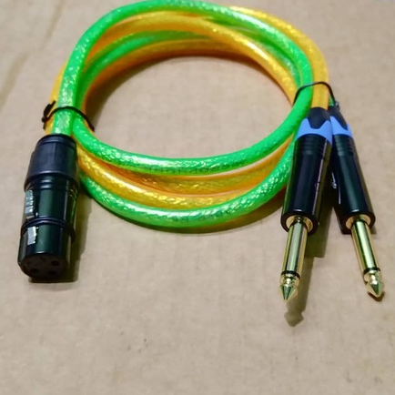 Xlr Female To 2Pl 55 Mono Y Type Heavy Duty Audio Cable Connectors ...