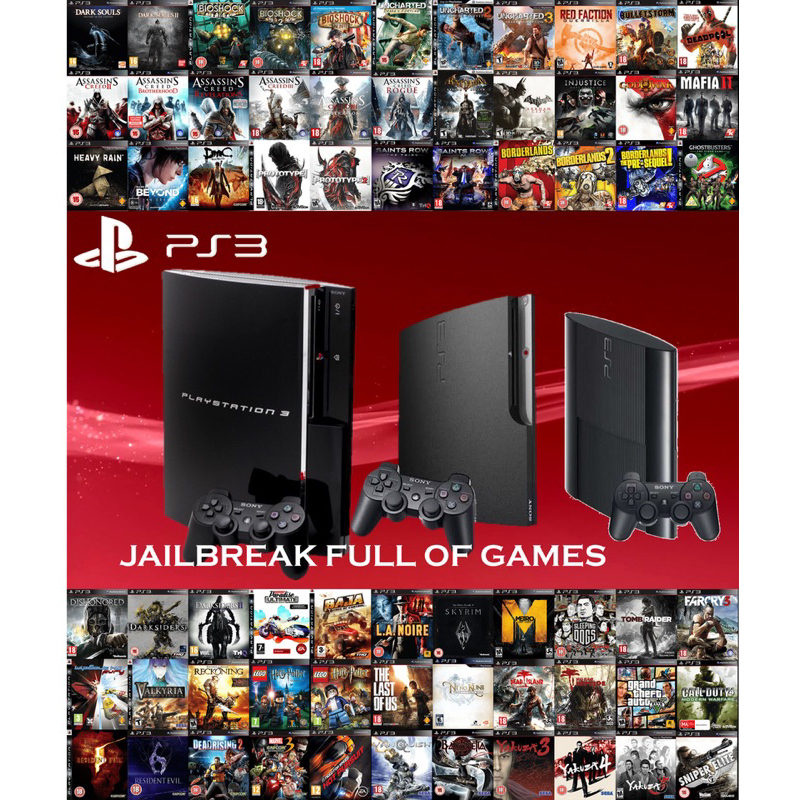 PS3 JB Units (Fat, Slim, Super Slim) Full of Games of Your Choice ...