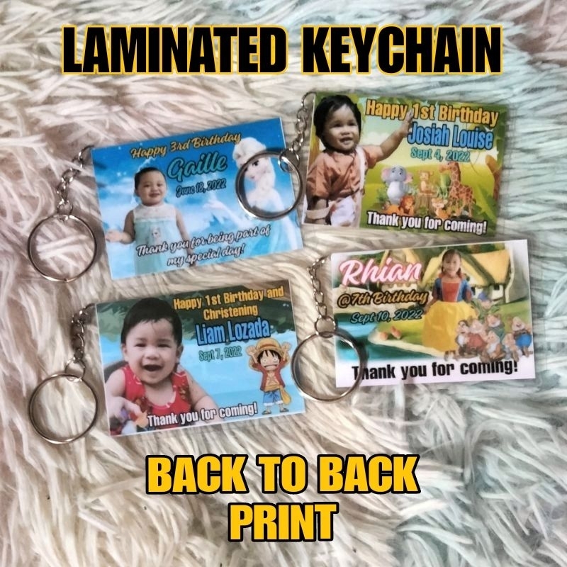 Laminated keychain Giveaways souvenir