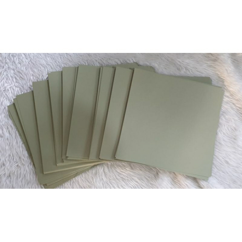 Matte Kraft Sage Green Cardstock 180gsm 10x10 Shopee Philippines