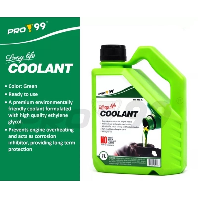 PRO99 LONG LIFE COOLANT 1LITER ( GREEN) | Shopee Philippines