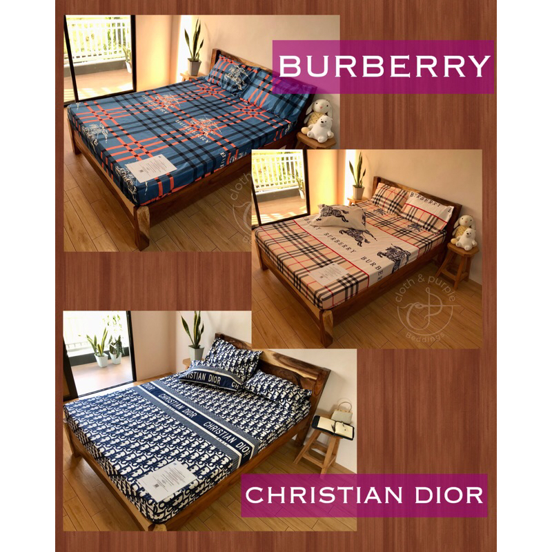 BURBERRY CHRISTIAN DIOR 3in1 Canadian Cotton Bedsheet Shopee Philippines