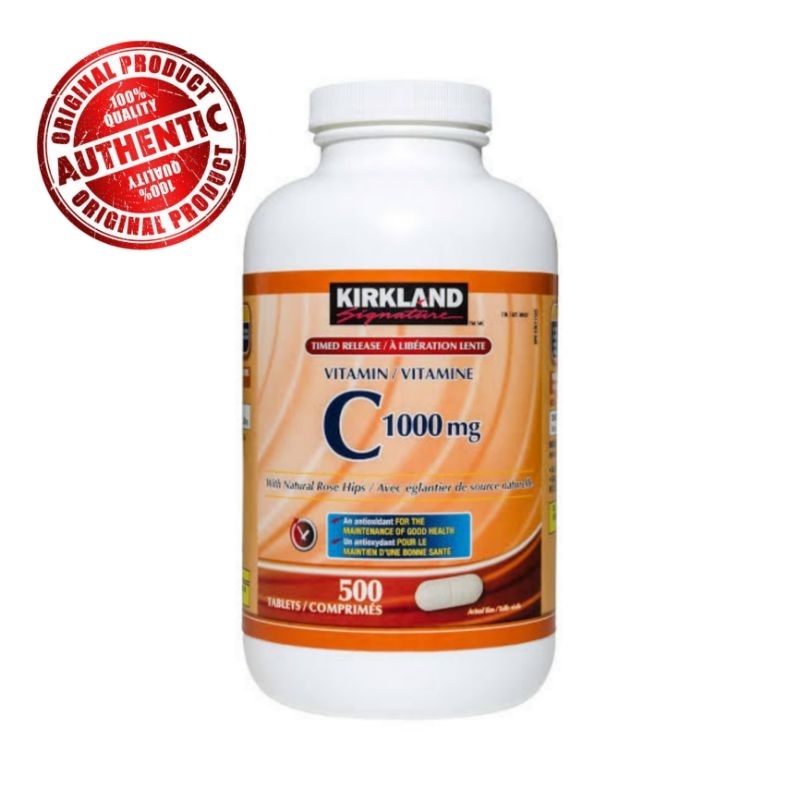 Kirkland Vitamin C with Rose Hips 1000mg 500tabs (Imported from Costco