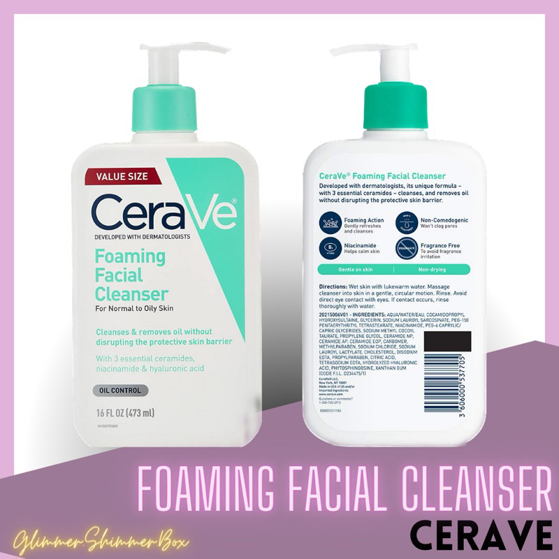 Cerave Foaming Facial Cleanser - 8oz   16oz   19 Oz   1 Liter 