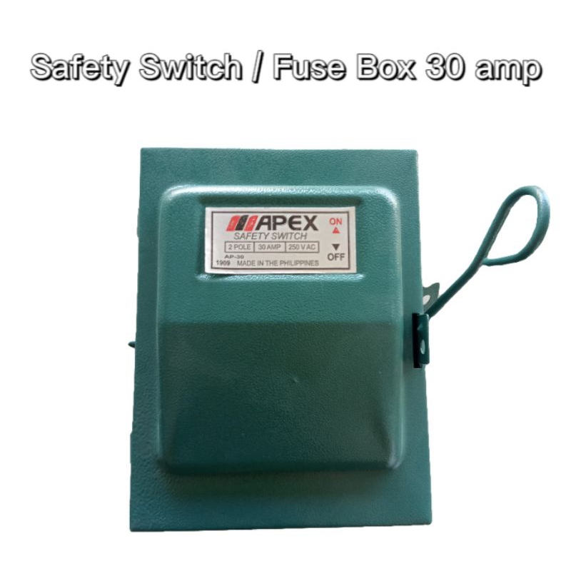 Safety Switch Fuse Box 30amp 2 Pole Electrical Green Free Screw & Fuse MAKAPAL Shopee Philippines