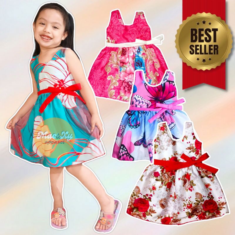 Belty Baby Dress 0-4 Years Old Kids Ootd Girls Fashion Wear Cod | Mae & Xy  Apparel | Shopee Philippines