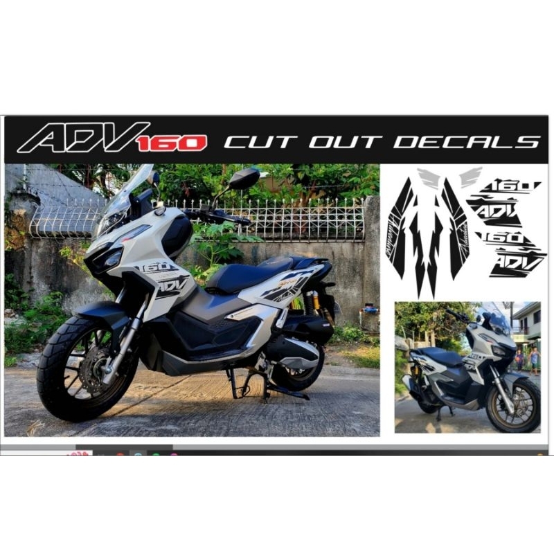 honda adv 160 cutout decals sticker | Shopee Philippines