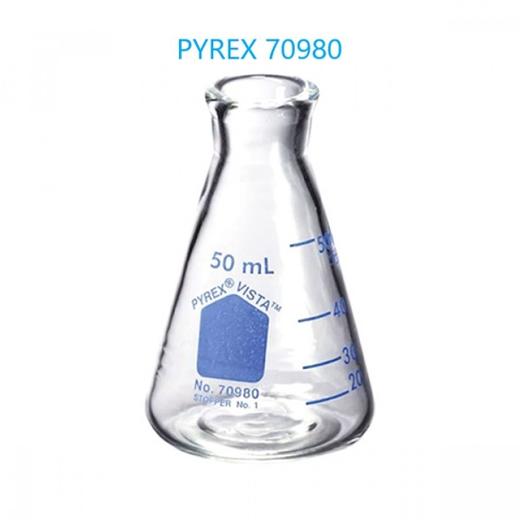 PYREX Erlenmeyer Flask Glass, Small Sizes (10mL to 500mL) Shopee