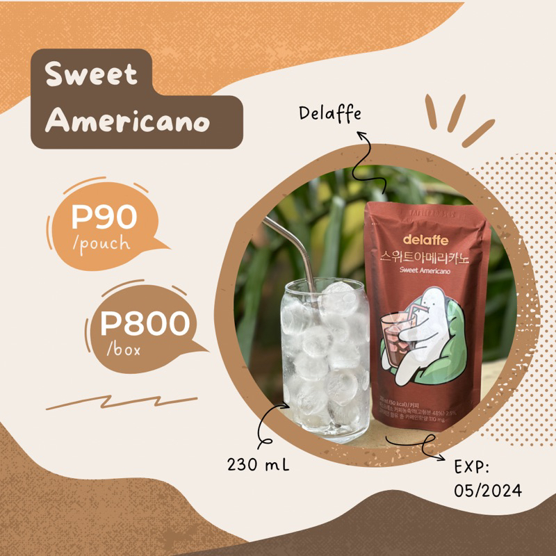 Trending Korean Coffee Pouch Delaffe Sweet Americano By Box Shopee