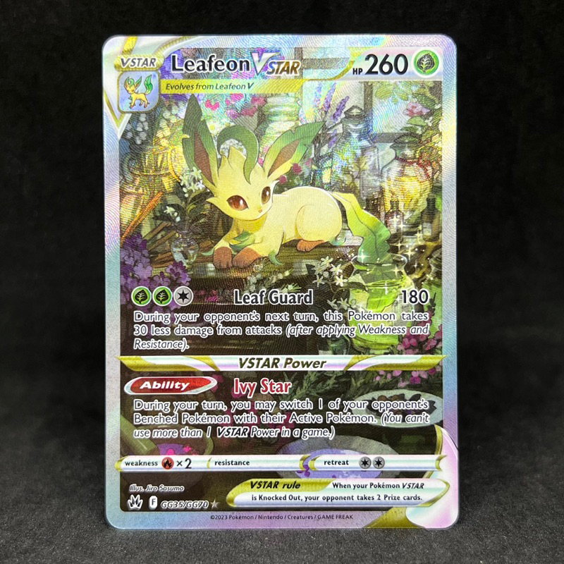 Pokemon TCG Leafeon VStar Galarian Gallery Full Art Ultra Rare GG35 ...