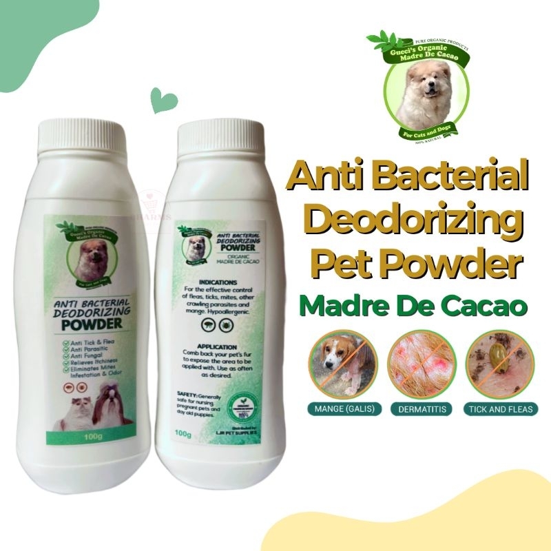 Anti Bacterial Deodorizing Pet Powder MadreDeCacao For Dog Cat Anti Mange AntiFungal Anti