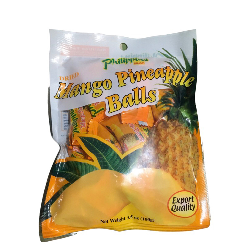 Cebu Dried mango pineapple balls 100g cebu delicacy pasalubong Shopee