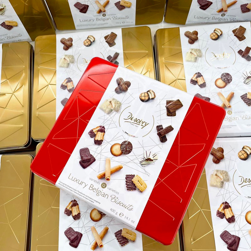 Desobry Luxury Belgian Biscuit 12 Varieties 400g, Praline Delicious
