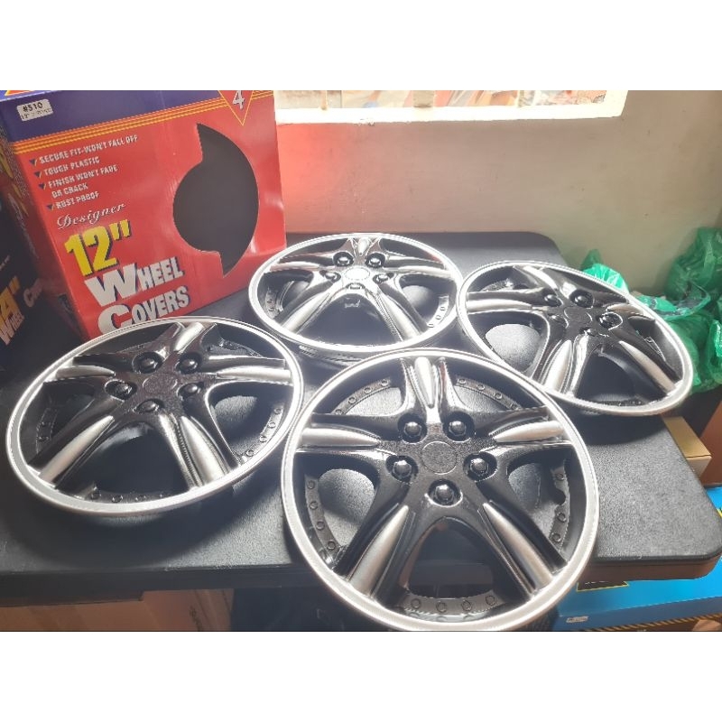 R12 (4 Pcs) Isuzu Multicab Universal Wheel Hub Cover Free Cable Tie ...