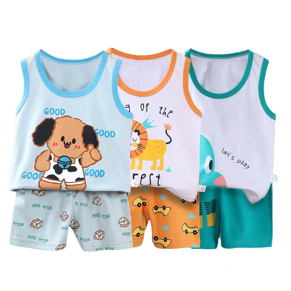 (0-4Y) Boy Clothes Corp Terno for Kids Boys Fashion Sando Shorts Set ...