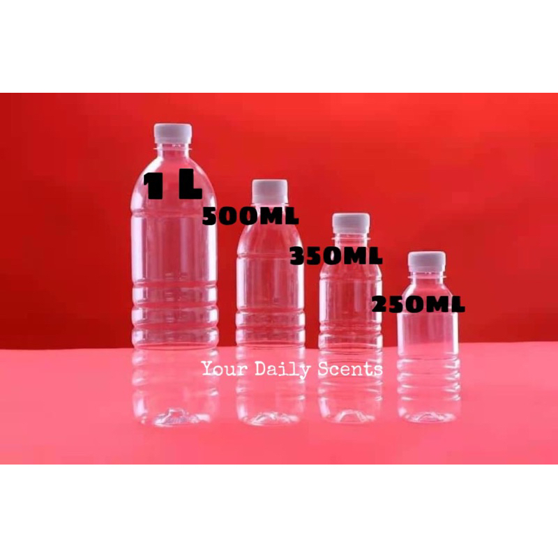 PER PIECE (1) EMPTY BOTTLES 500ml, 1L (PET BOTTLES) may takip na (with