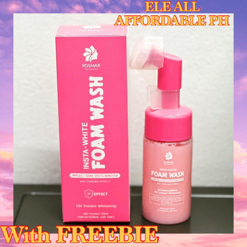 ROSMAR FOAM WASH INSTA-WHITE 100ML | Shopee Philippines