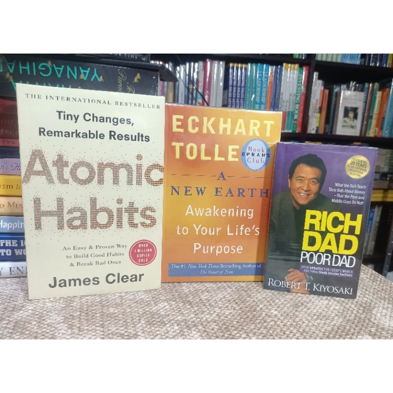 Best Choice Trio A New Earth Atomic Habits Rich Dad Poor Dad