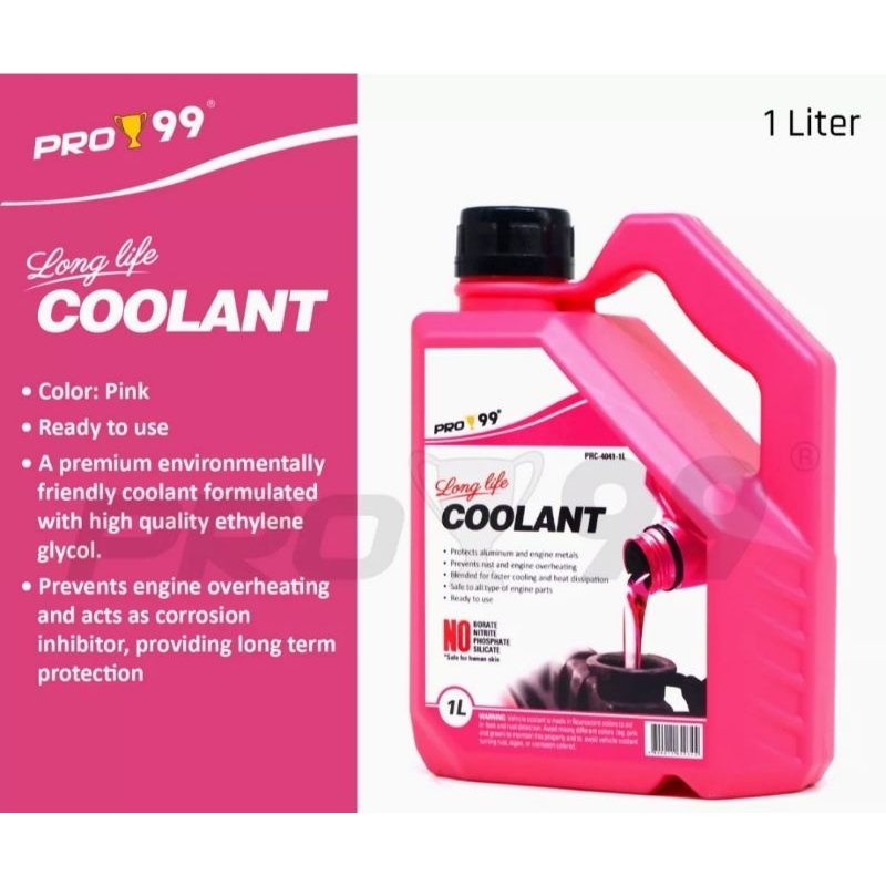 PRO99 LONG LIFE COOLANT 1LITER ( PINK) | Shopee Philippines