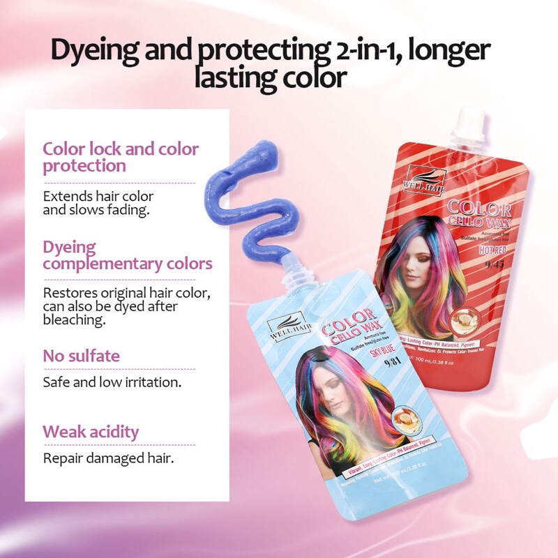 Well Hair Color Cellowax (Small Pouch) 100ml | Shopee Philippines