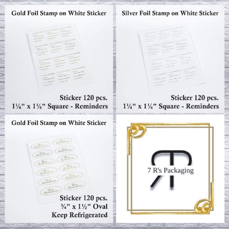 STICKER 120 pcs. Keep Refrigerated / 120 pcs. Tick Box Reminder ...