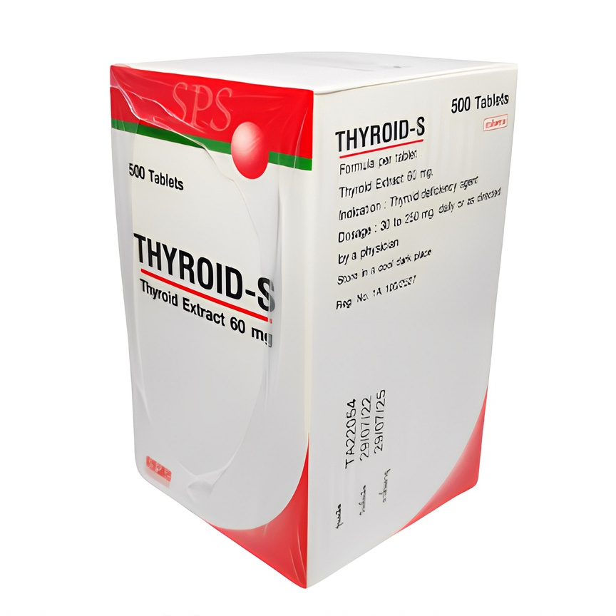 Thyroid Natural Desiccated NDT 60mg 120 tabs Hypothyroidism ThyroidS