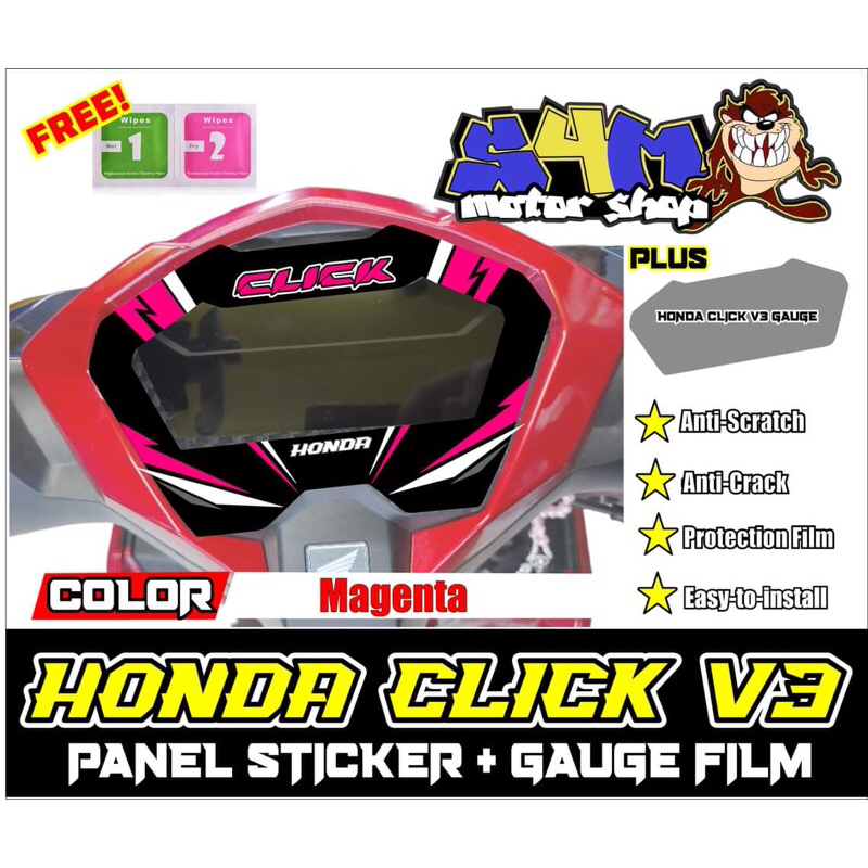 Honda Click V3 Colored Panel with Free Gauge Protector | Shopee Philippines