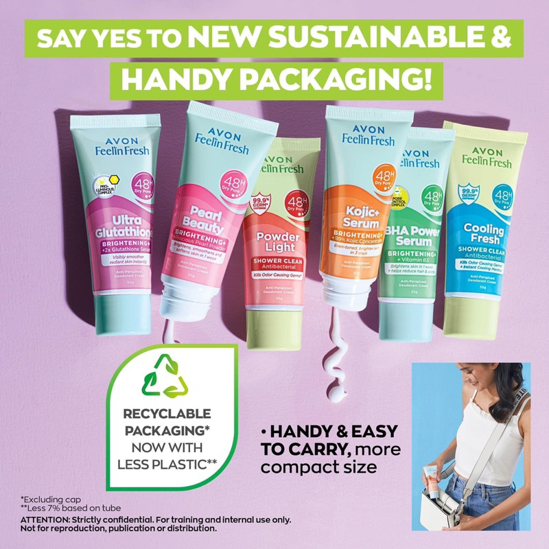 Avon Feelin Fresh Quelch AntiPerspirant Deodorant Cream 55g (2023 New