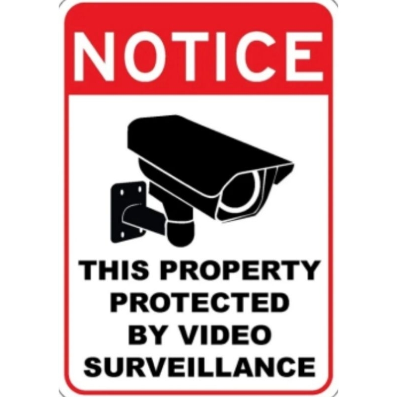 cctv sign vinyl sticker | Shopee Philippines