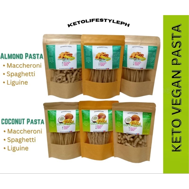 KETO PASTA made Almond Flour Coconut Flour 100g (Vegan/LowCarb/Diabetic Friendly) Shopee