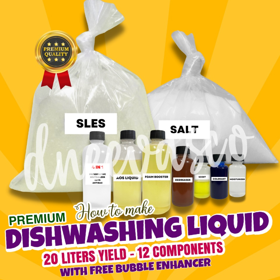 [PREMIUM] Dishwashing Liquid Kit 20L yield with Procedure Shopee