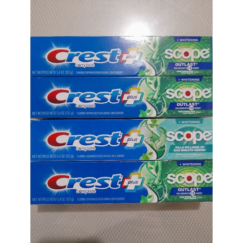 crest plus complete scope + whitening (2 pcs for 400 pesos) Shopee
