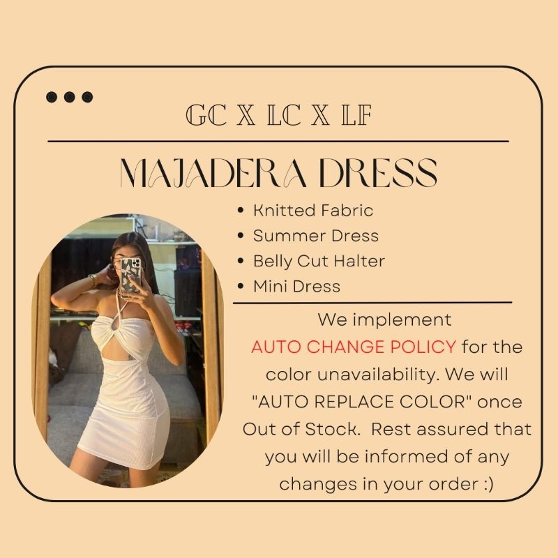 MAJADERA Knitted Non-Slit Halter Belly Cut Out Mini Bodycon Dress ...