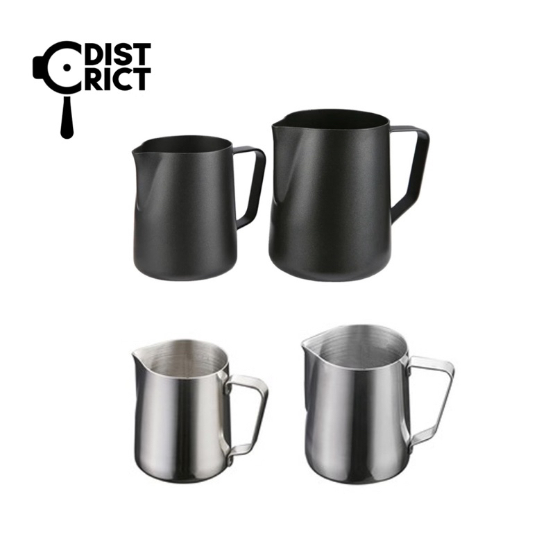 C.District 350ml & 600ml Stainless Steel and Teflon Black Coated Milk