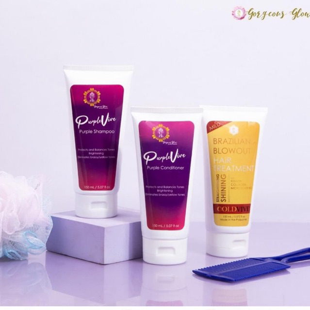 Original Organic Purple Vive Shampoo and Conditioner Shopee Philippines