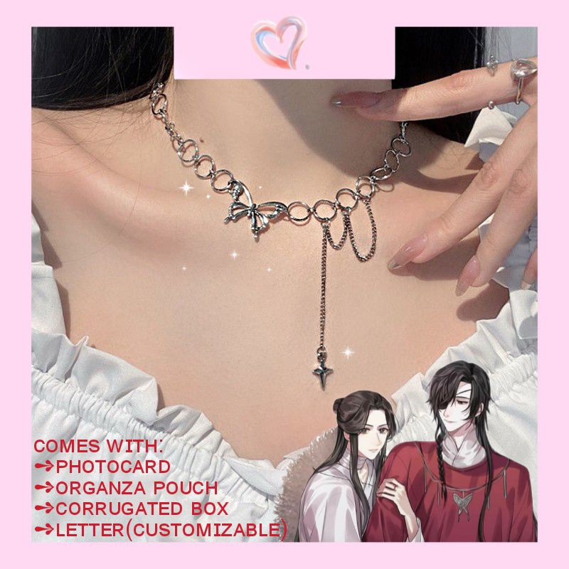 Style 2 TGCF Heaven's Official Blessings Hua Cheng Silver Butterfly ...