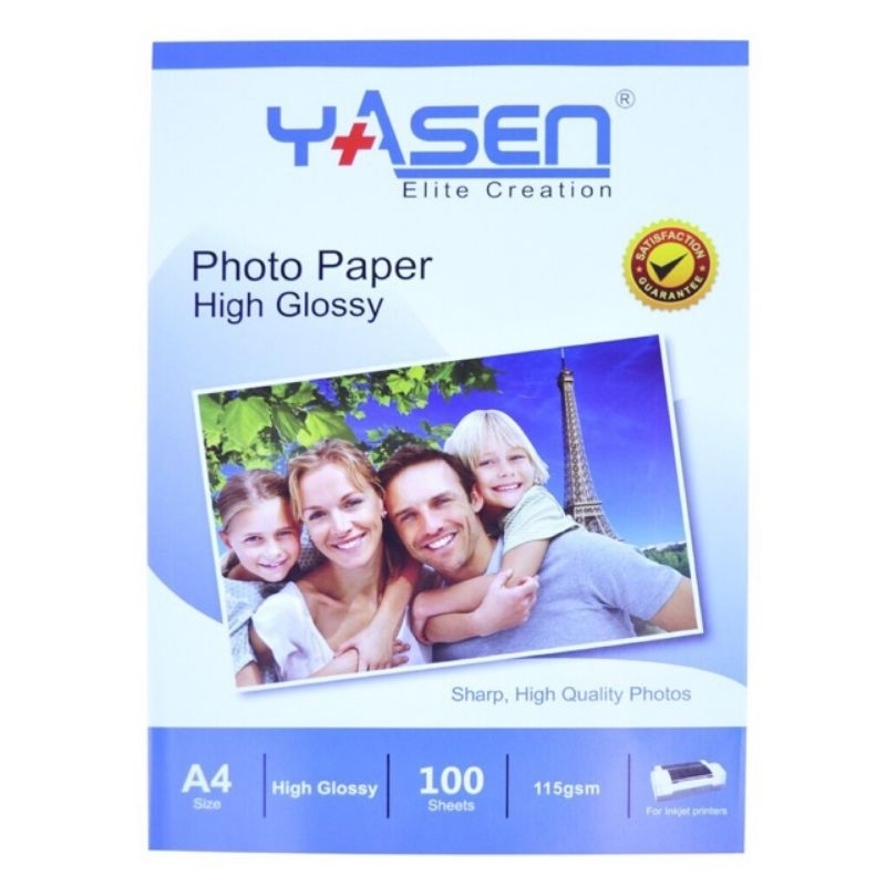 Yasen Photo Paper 135gsm 115gsm A4 size 100 sheets per pack Shopee