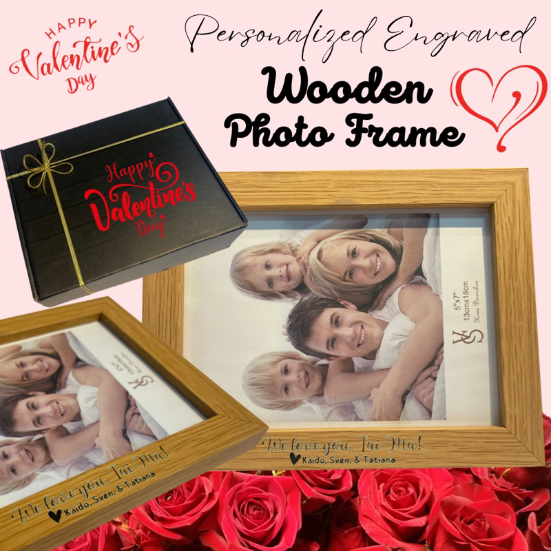Personalised Wooden Car Sun Visor Clip - With 2 Names, Photo, And Date - "God Knew My Heart Needed You" - Valentine's Day Gift For Him/Her | – UK
