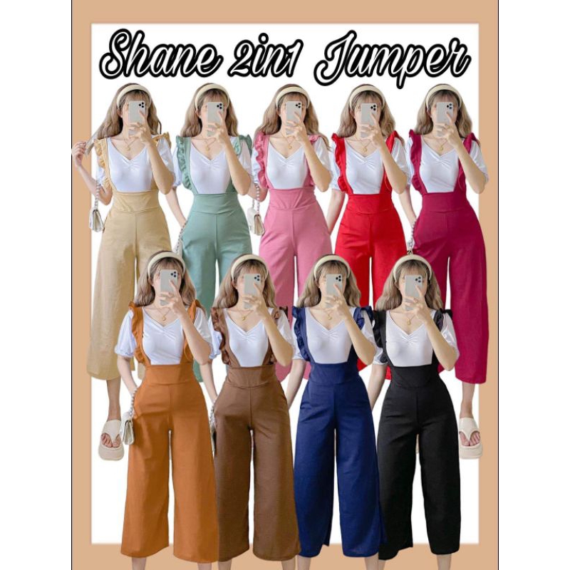 2 in 1 SHANE SMOCKING JUMPER WITH INNER • BM.SHOP | Shopee Philippines