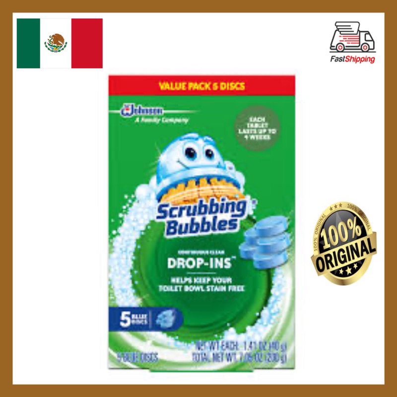 Scrubbing Bubbles Drop Ins Toilet Bowl Cleaner 5 Discs Shopee