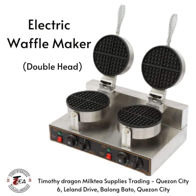 Waffle Maker Double Head/Single Head with free 1kg waffle mix Shopee