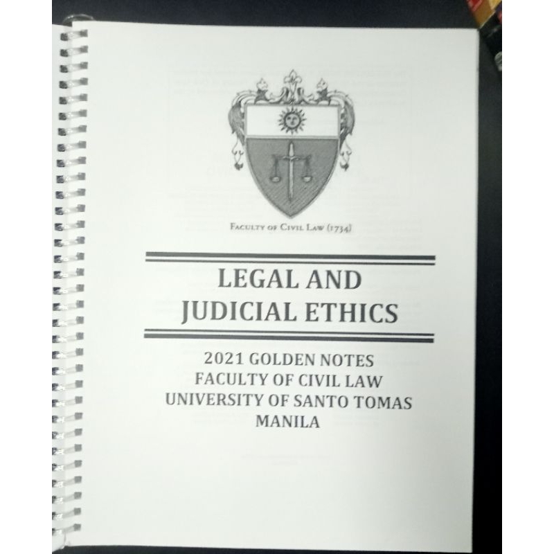 Legal and Judicial Ethics (2021 UST Golden Notes) Shopee Philippines