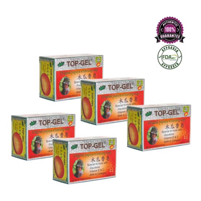 Original TOPGEL Papaya Whitening Soap 145g 100original Shopee