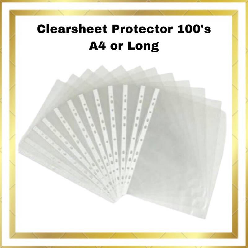 Clear Sheet Protector A4/FC by 100’s Shopee Philippines